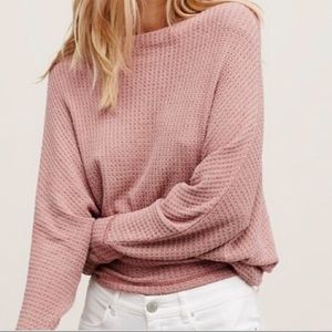 Free People Mauve off the shoulder sweater